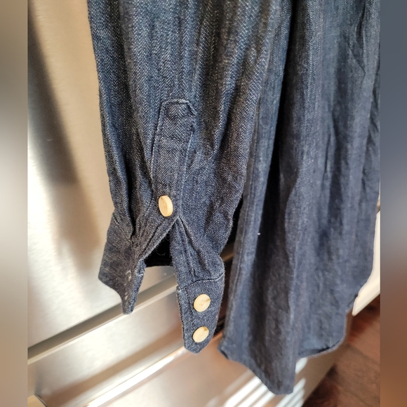 Cute "Universal Thread" Lightweight Blue Denim Shirt Dress w/belt, XS - Picture 6 of 8